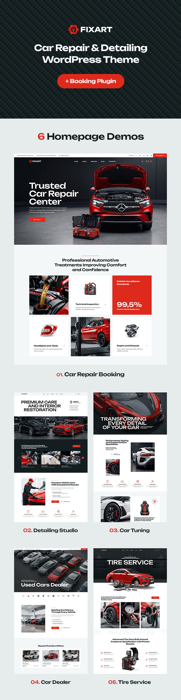 Fixart - Car Repair & Detailing WordPress Theme - 4